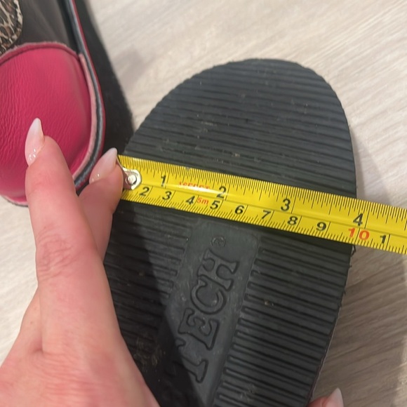 SoleTech Hand Painted Leather Lace Up Shoes Women 7 leopard funky whimsical - Picture 12 of 13